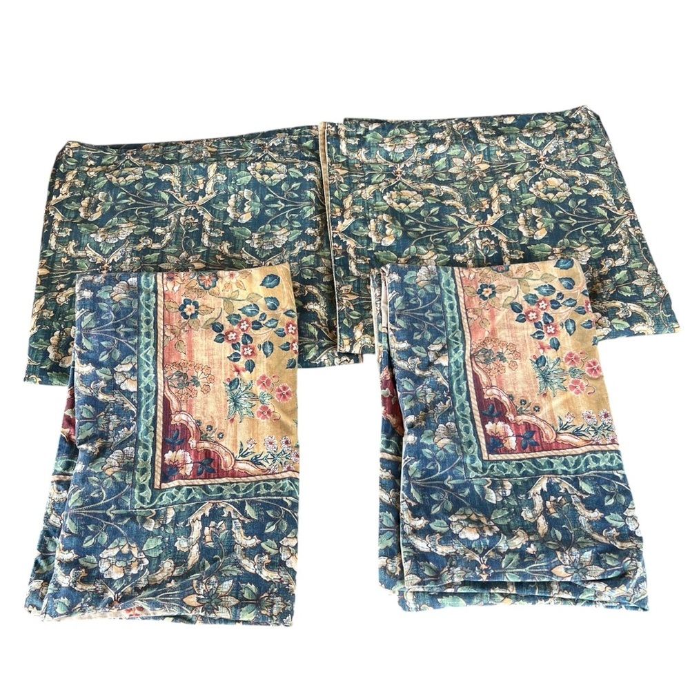 Sheridan Australia Tree of Life Honeysuckle 4-Piece Sham Pillowcase Set GUC